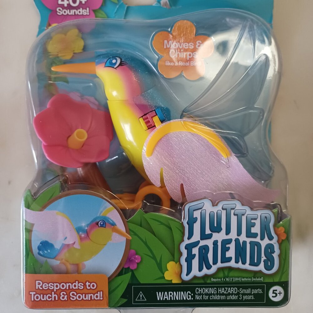 Flutter Friends Nectar Hummingbird Touch & Sound Toy 40+ Sounds New Sealed